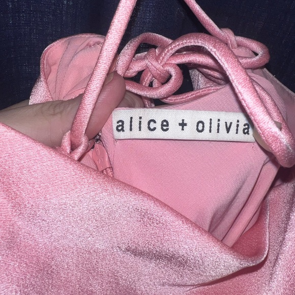 Alice + Olivia Elegant One-Shoulder Pink Gown - Picture 8 of 10